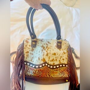 Myra Bag "Brown Freckles" Concealed Carry Bag. Shoulder Purse Crossbody Bag. EUC
